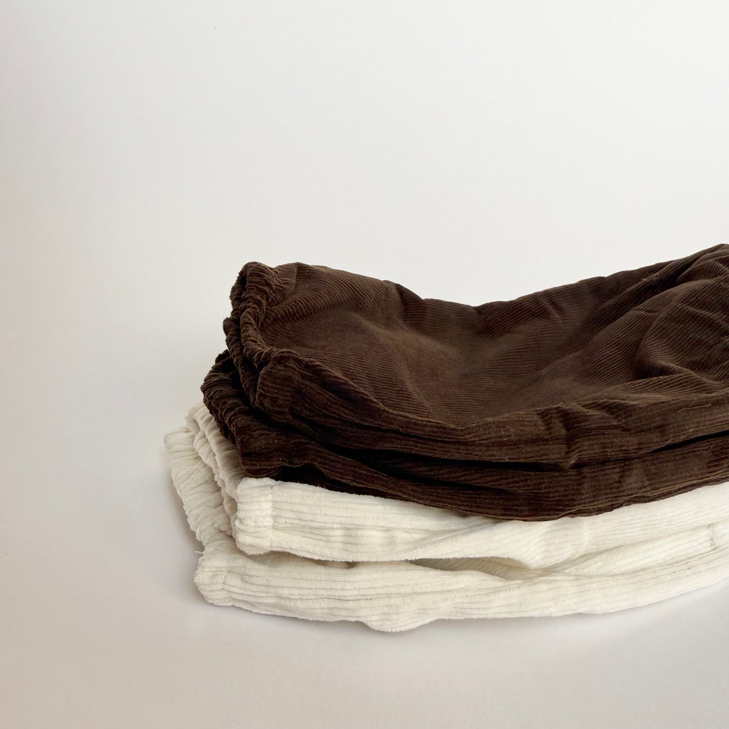 CORDUROY Overall Romper - White