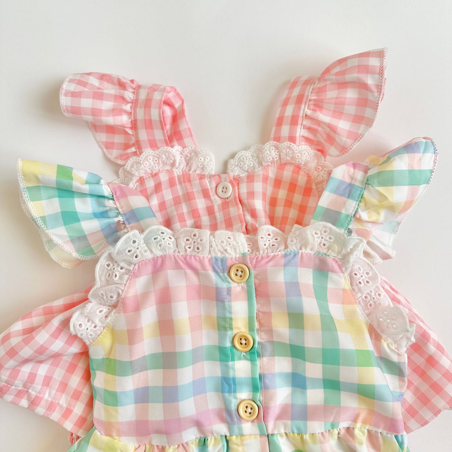 Checkered Romper - Rainbow