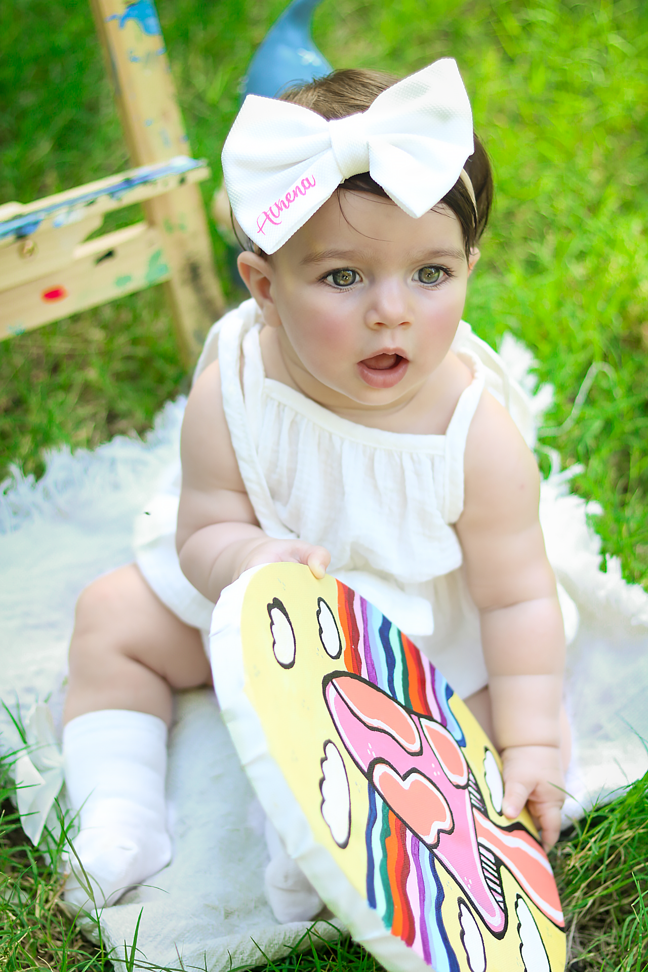 Hair Bow - White