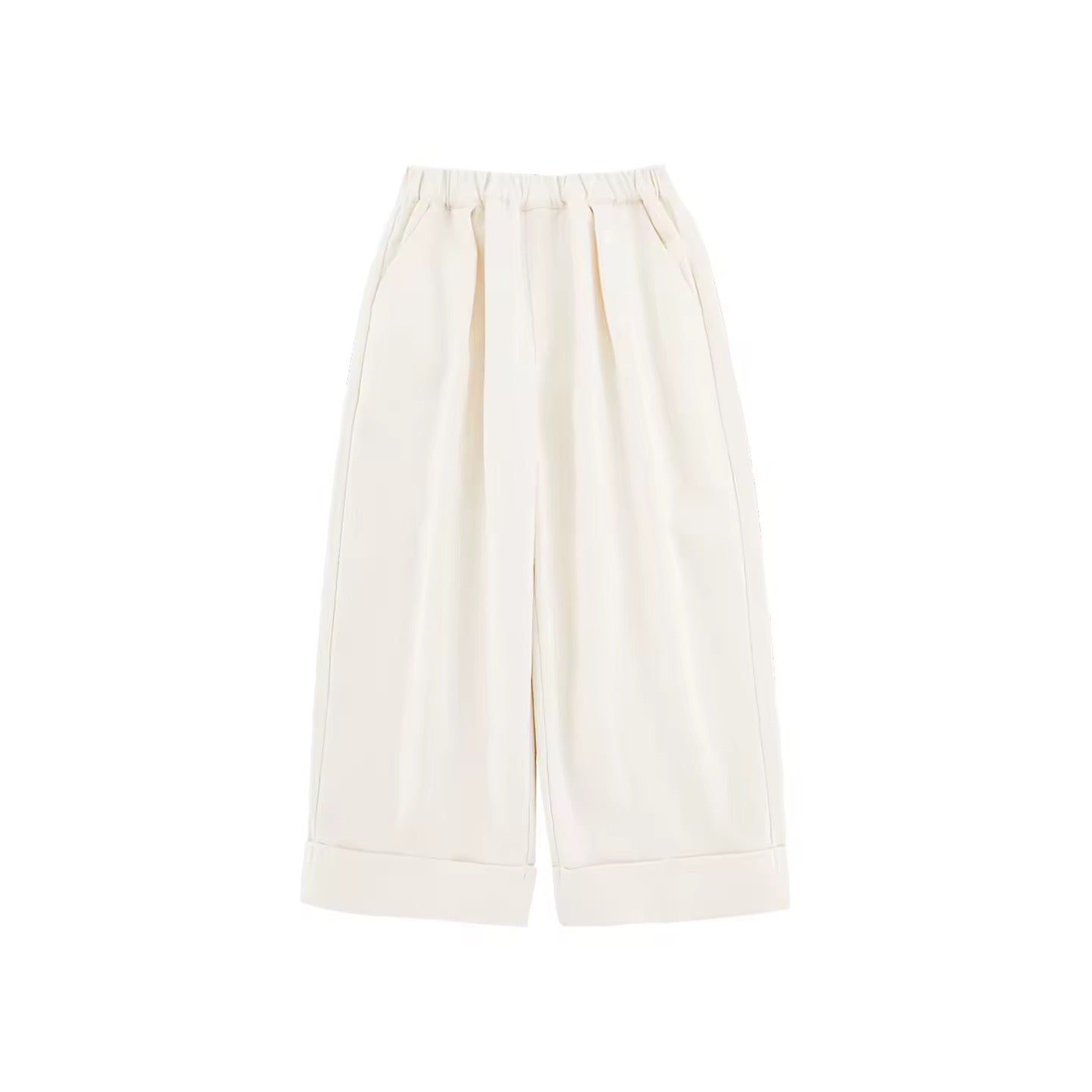 LONG COTTON PANTS - CREAM