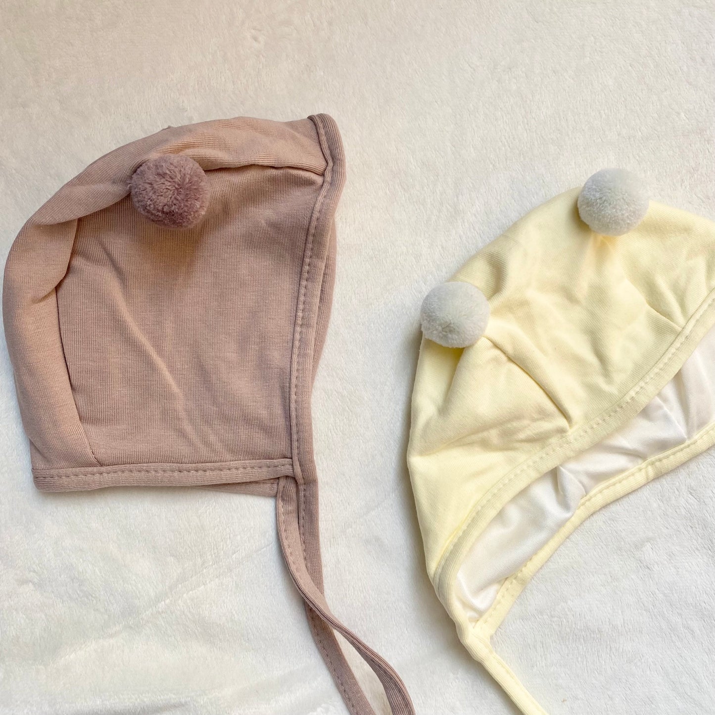 Mini Pom Pom Bonnet - Desert Taupe