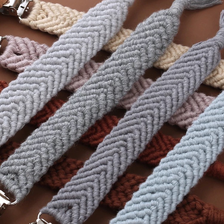 Pacifier Clip - Macrame – Grey