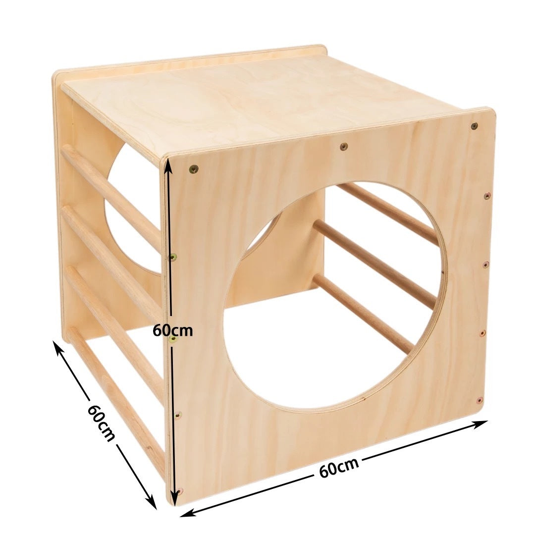 Montessori Climbing Cube - Natural Wood