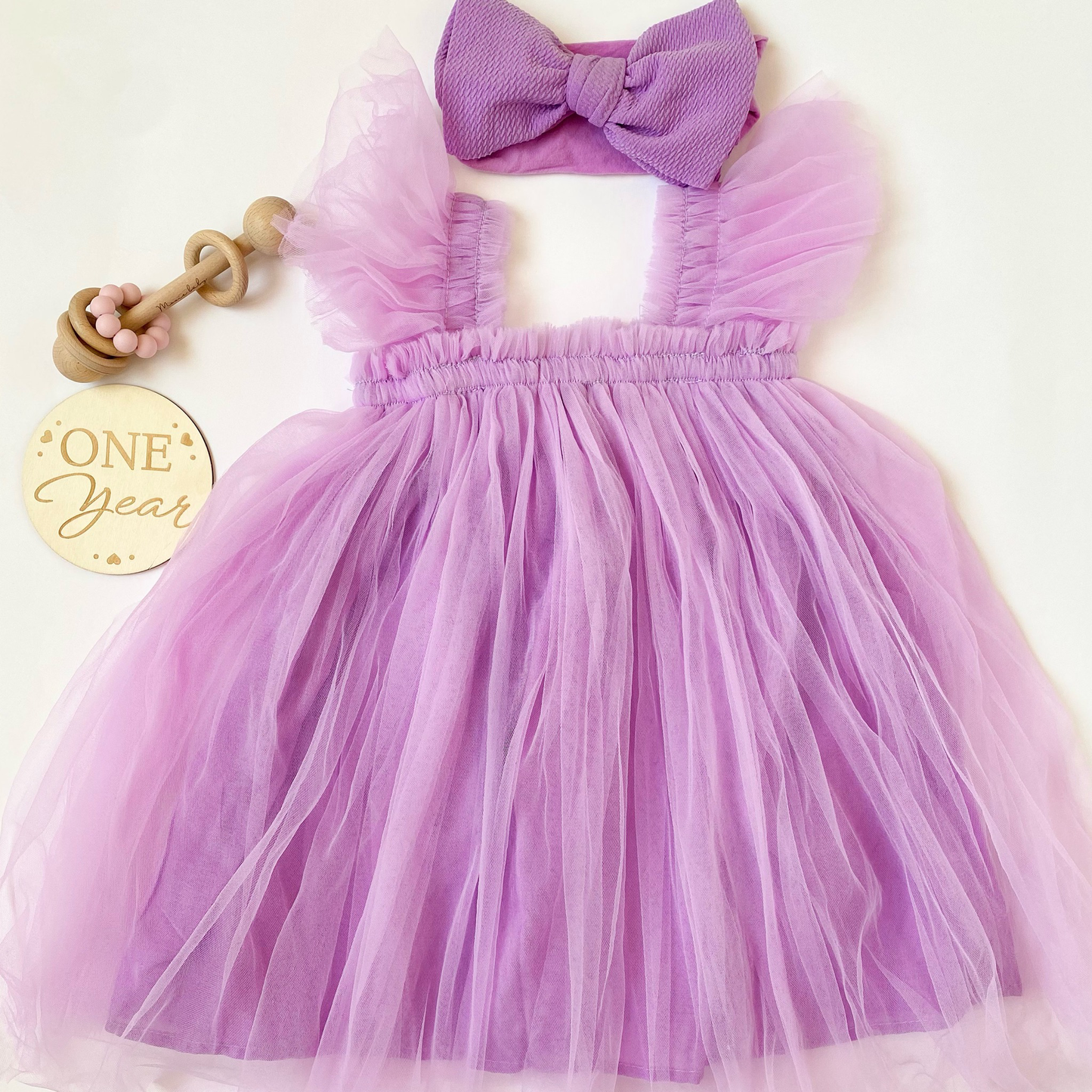 Butterfly Tulle Dress - Lavender
