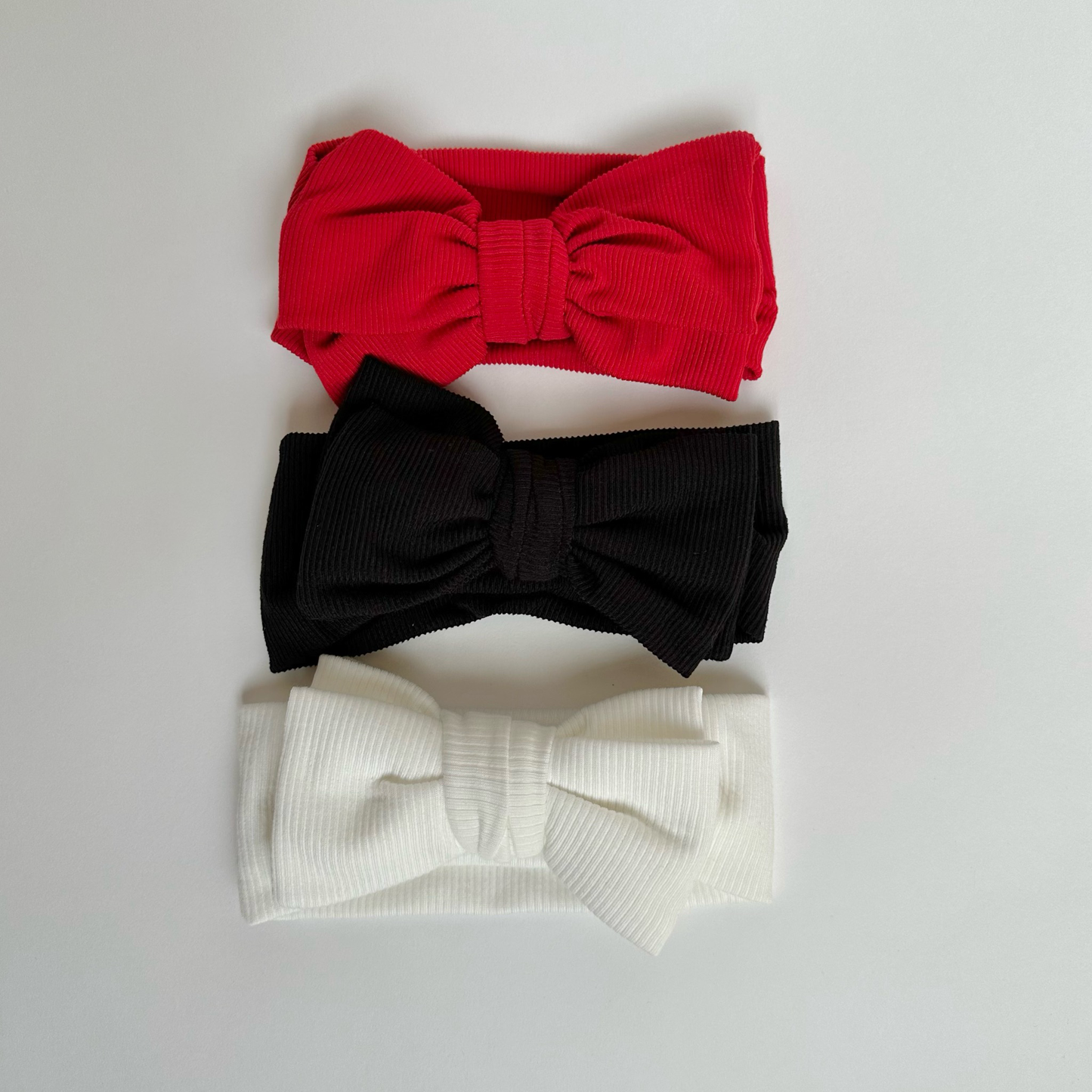 Oversized Ribbed Headband - red
