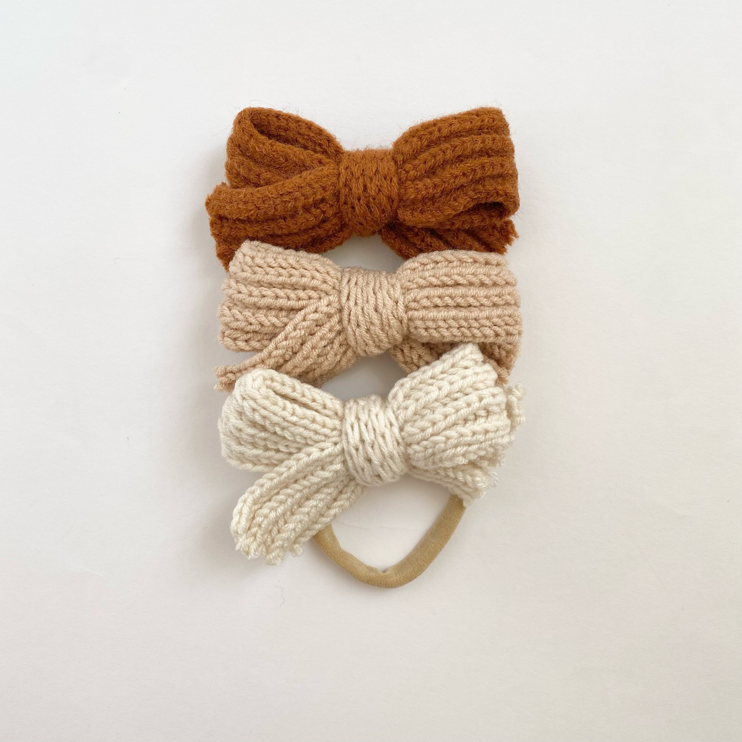 Mini Crochet Bow - Brown