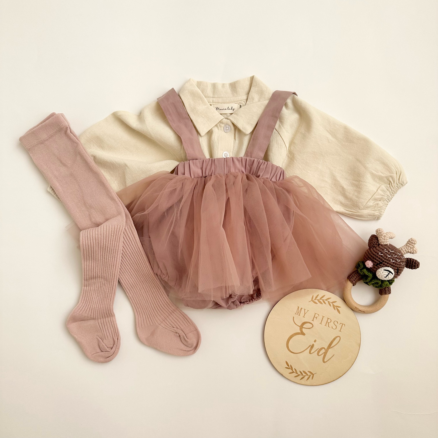 Fluffy Tutu overall- Dusty Plum