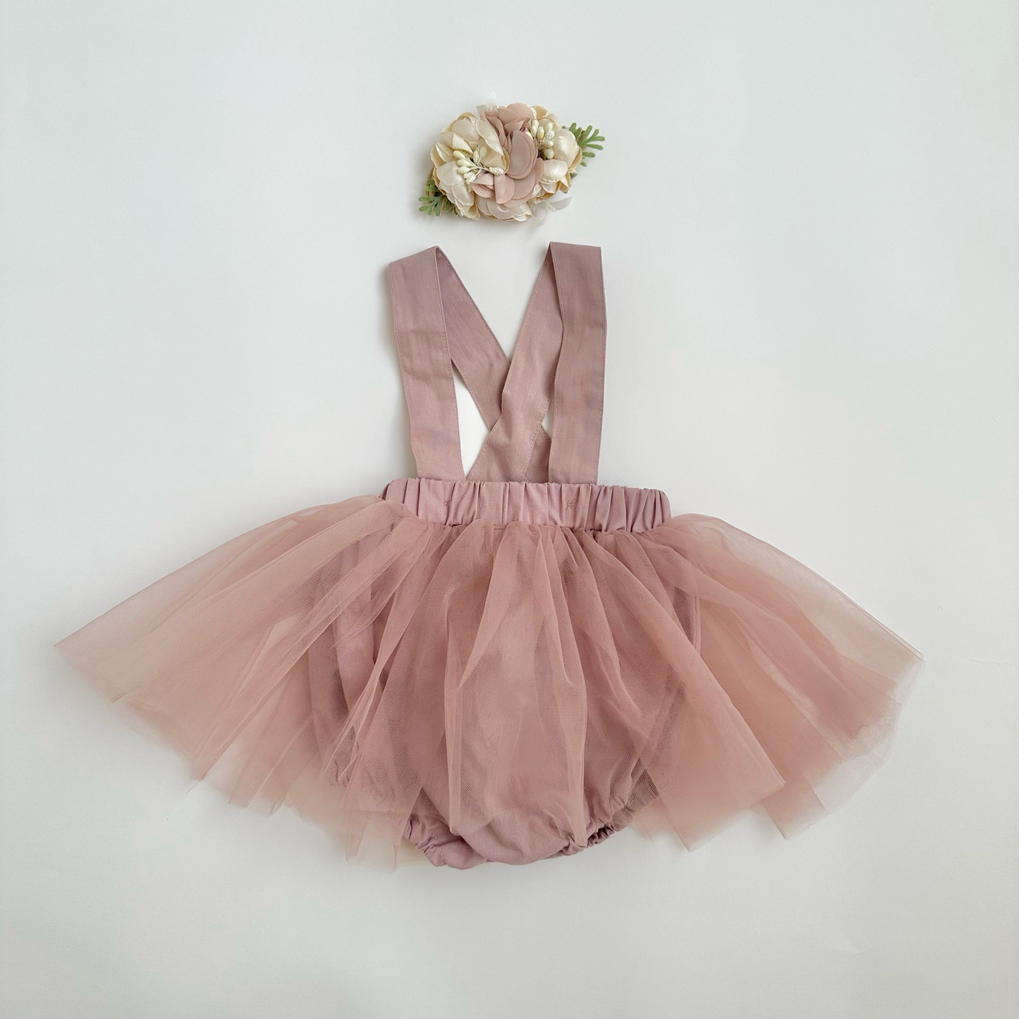 Fluffy Tutu overall- Dusty Plum