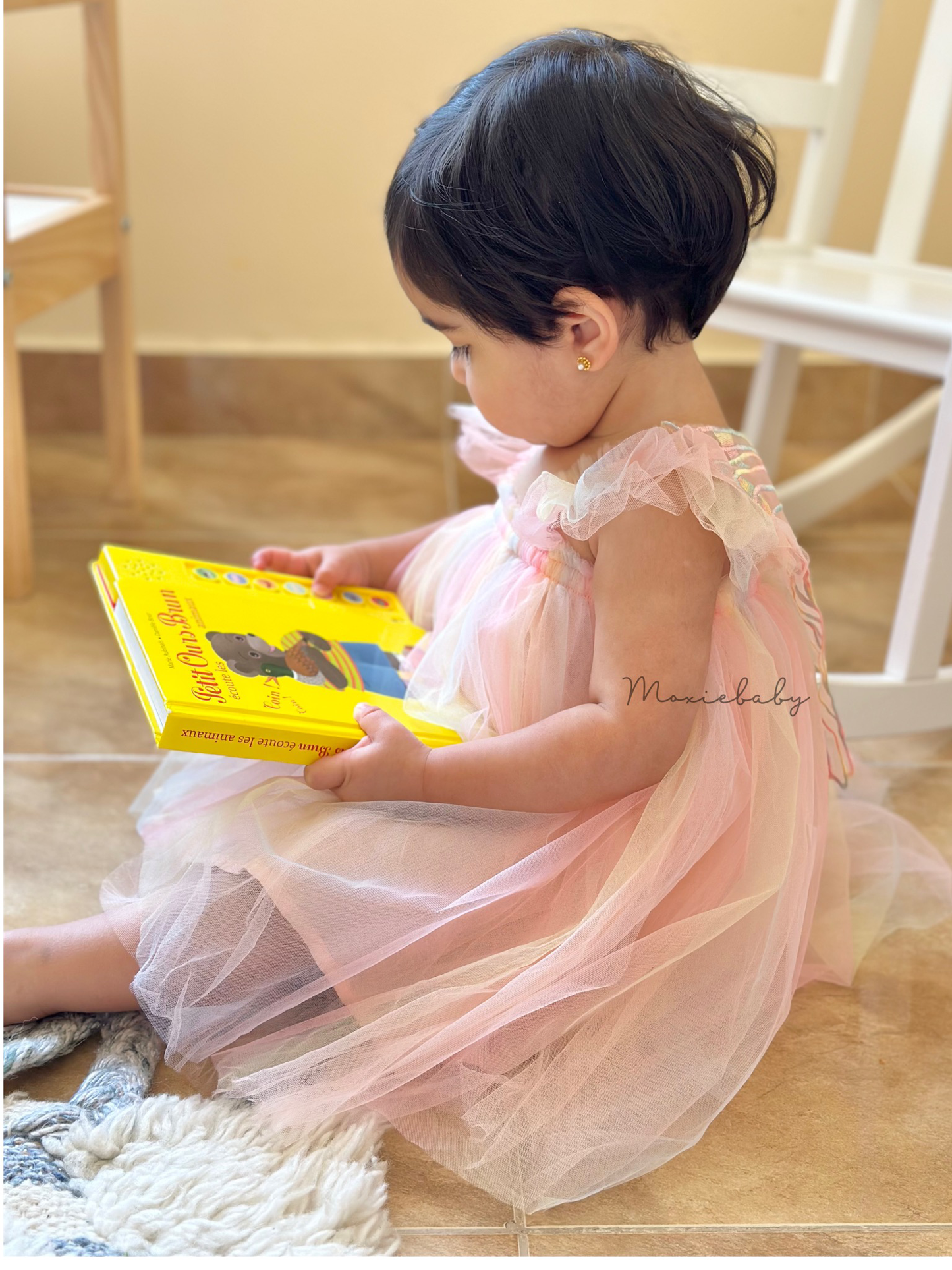 Butterfly Tulle Dress - Peachy Sorbet