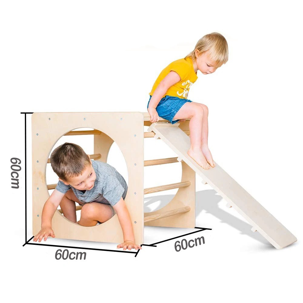 Montessori Climbing Cube - Natural Wood