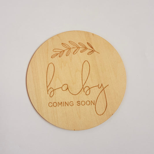 'Baby Coming Soon' - Single Piece Disc