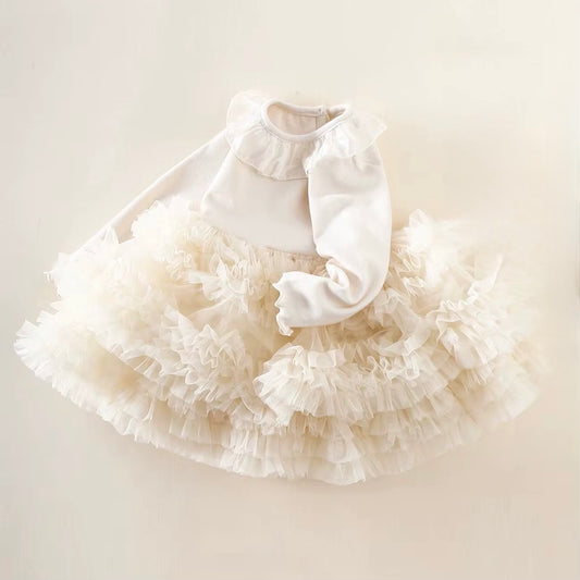 Long sleeve dress - cream