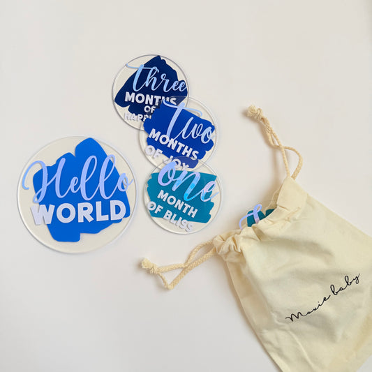 Acrylic Milestone Cards - Ocean Set