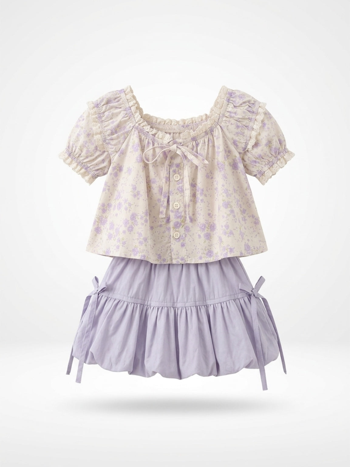 Lavender Shirt & Short Set