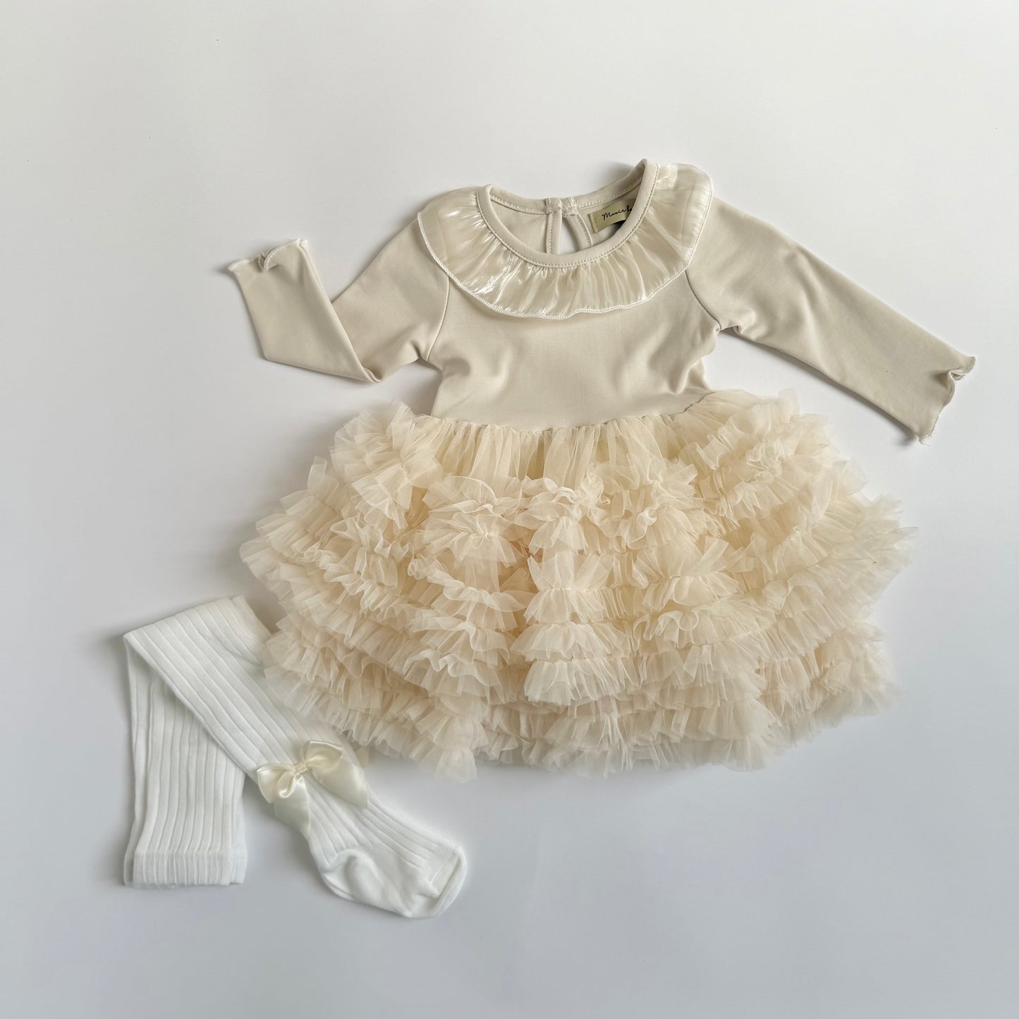 Long sleeve dress - cream
