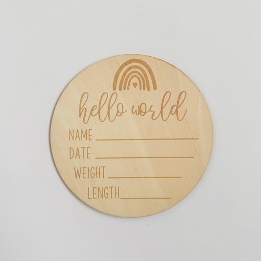 'Hello World' -Rainbow- Single Piece Disc