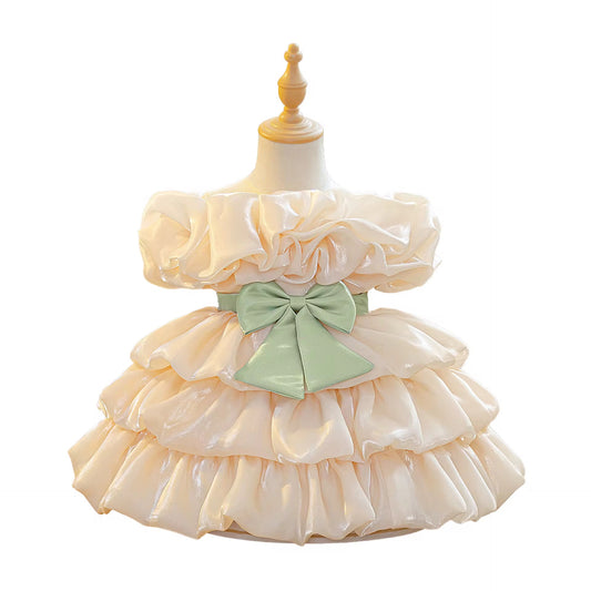 Creamy Layered Birthday Dress