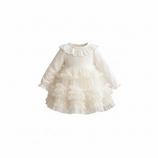 Long sleeve dress - cream