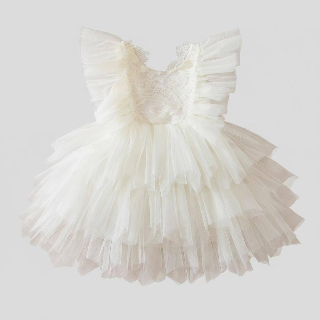 Stella Tulle Dress - Off White