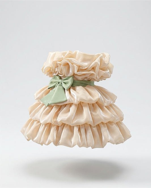 Creamy Layered Birthday Dress