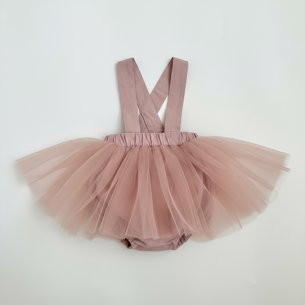 Fluffy Tutu overall- Dusty Plum