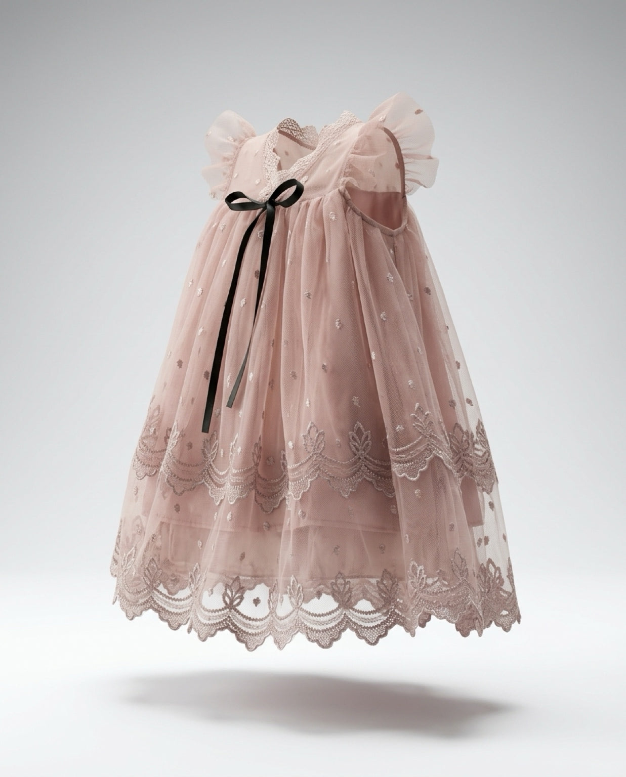 Vintage Lace Dress -Rosey Pink