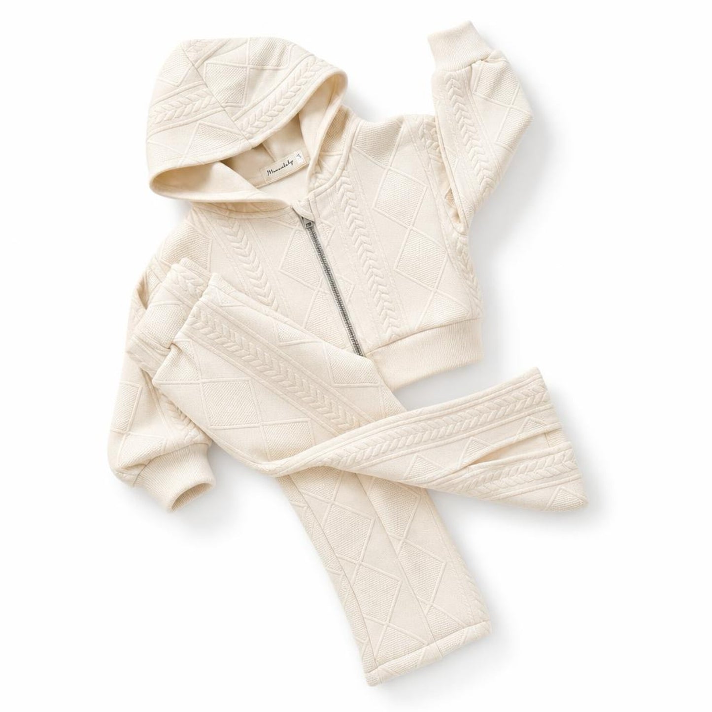 Two-piece Hoodie Set- Cream