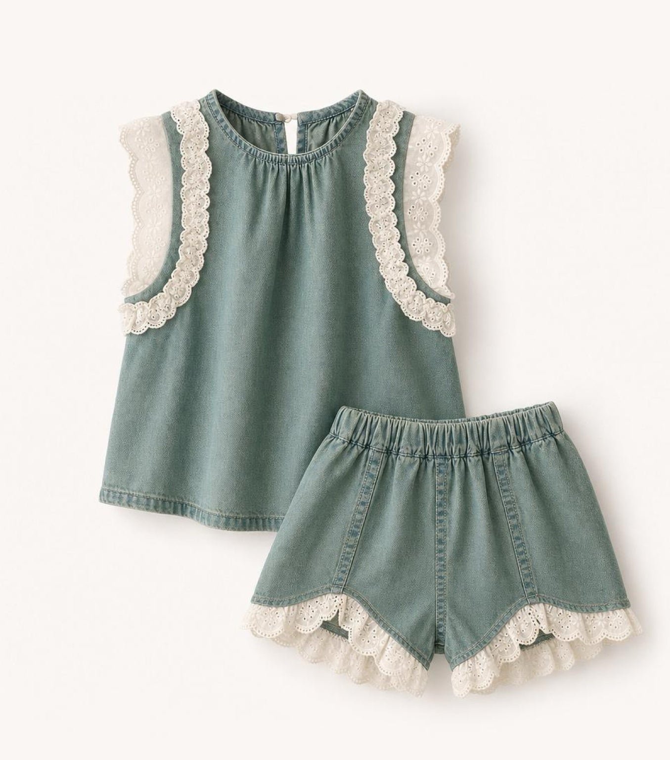 Dark Denim Lacey Set