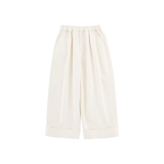 LONG COTTON PANTS - CREAM