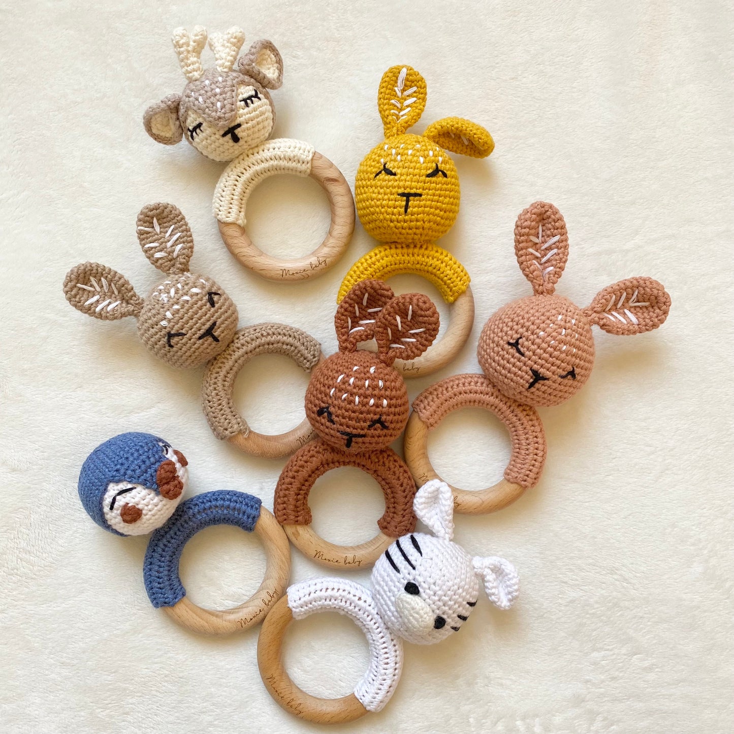 Crochet Rattle - Bunny (Brown)