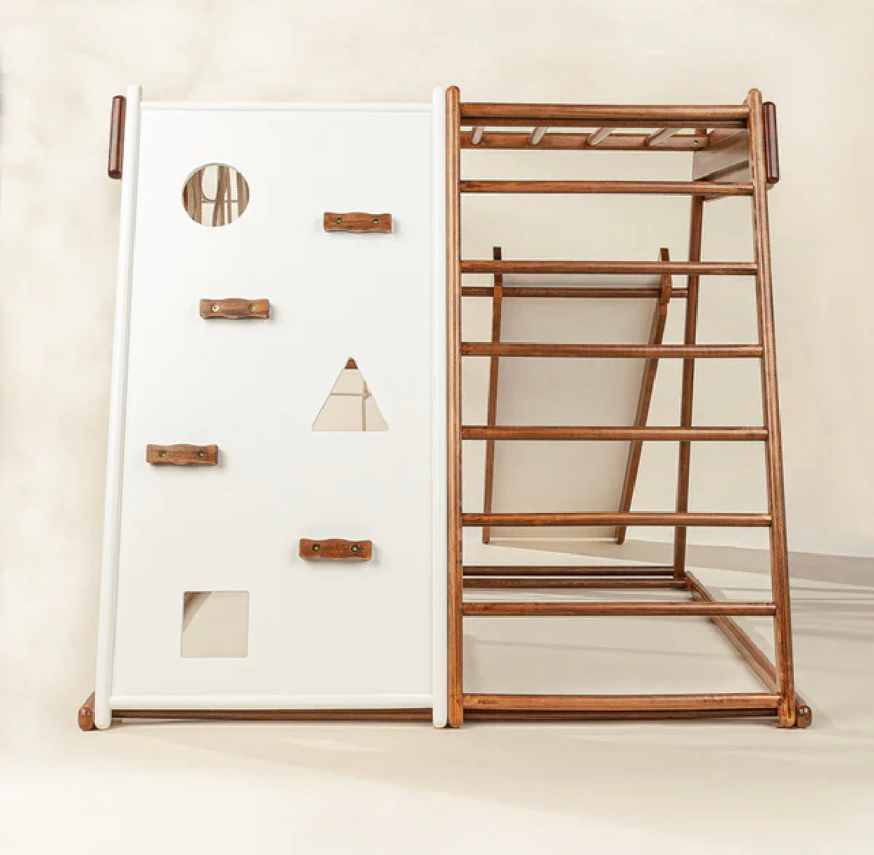 Montessori Multi-activity Climber - WALNUT & WHITE