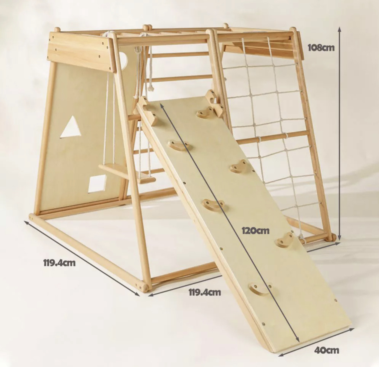 Montessori Multi-activity Climber - WALNUT & WHITE
